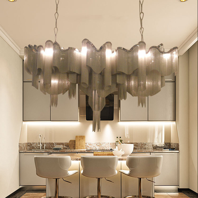 Biuro handlowe LED Tassels Pokój jadalny Wisiorki żyrandol nordic Modern Aluminium Dekoracja
