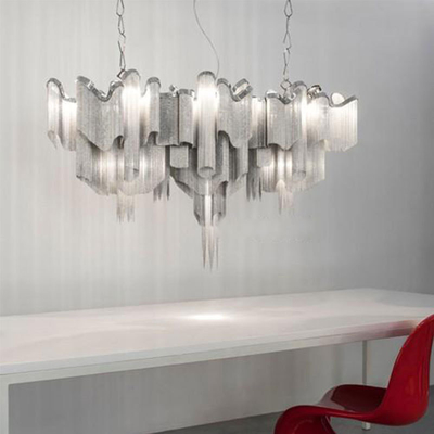 Biuro handlowe LED Tassels Pokój jadalny Wisiorki żyrandol nordic Modern Aluminium Dekoracja
