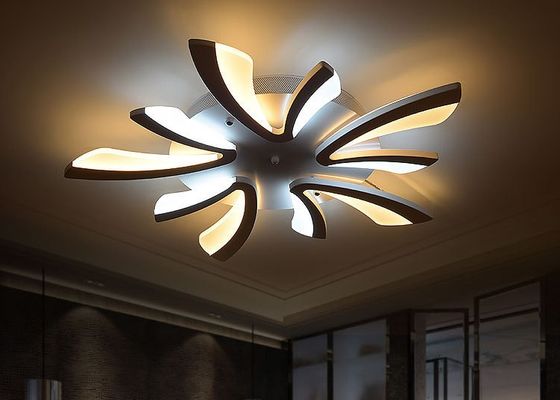 Chipy LED 128W 1150 * 150mm Ściemniana akrylowa lampa sufitowa do salonu