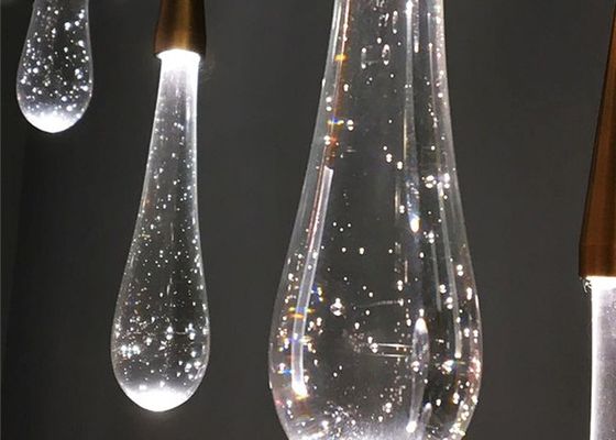 Nowoczesna lampa kryształowa kropla wody LED do kreatywnego baru restauracyjnego