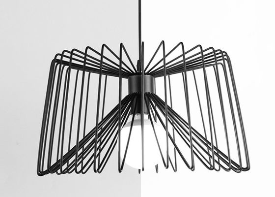 Sypialnia Retro metalowy drut w kształcie klatki 38 * 20 cm Nowoczesna lampa wisząca