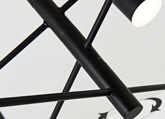 Metalowy czarny nowoczesny wisiorek światła Led żyrandol Haning Oświetlenie do salonu