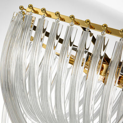 Szklane rurki Żyrandole Kryształowe lampy wiszące Nowoczesna dekoracja Złoty kolor