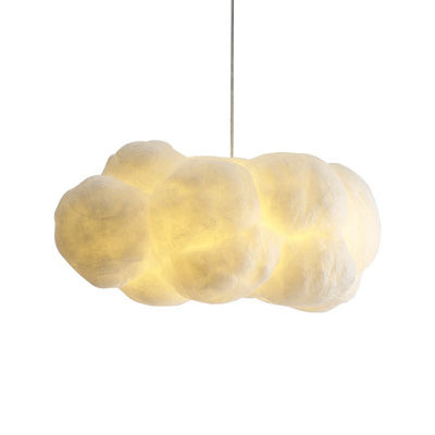 Biała pływająca chmura LED Nowoczesne lampy wiszące, żyrandole do salonu
