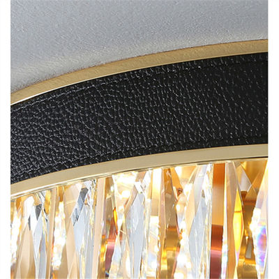 Kryształowa tekstura Salon LED Lampa sufitowa E14 Cri80 6500K
