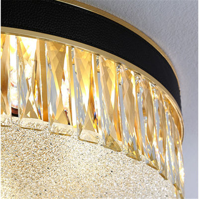 Kryształowa tekstura Salon LED Lampa sufitowa E14 Cri80 6500K