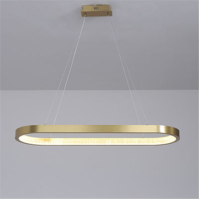 LED Aluminium + Akryl wiszące Złoty piasek Nowoczesna prosta lampa wisząca