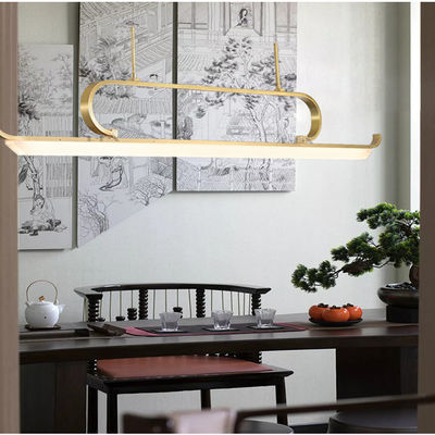 LED nowa chińska żaglówka typ miedzi kolor miedzi + akrylowa nowoczesna lampa wisząca;