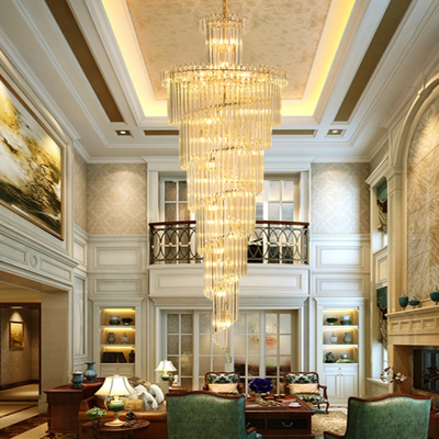 Hotel Schody Luksusowy Złoty Nowoczesny Kryształowy Żyrandol Dia 450 cm