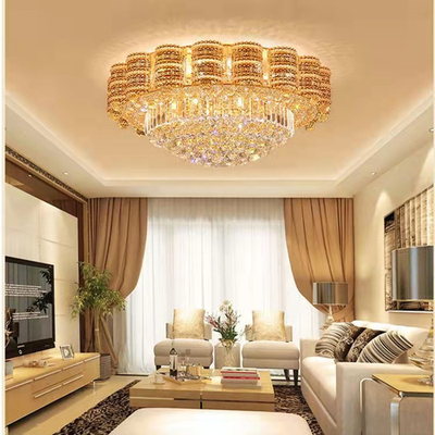 Modna złota okrągła lampa sufitowa LED Showroom Cri80 110lm/W