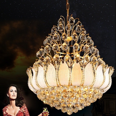 Luksusowa dekoracyjna nowoczesna lampa wisząca ze szkła kryształowego Dia 450mm