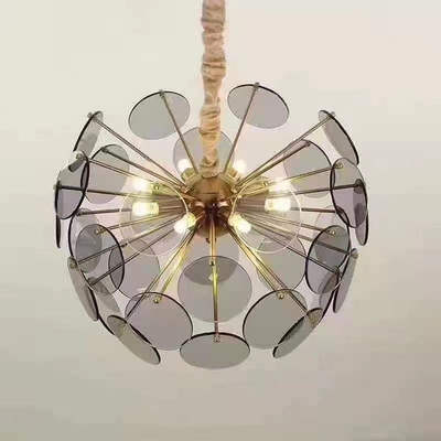 Postmodernistyczna szklana luksusowa sypialnia kryształowa lampa wisząca AV85V Dia 700mm