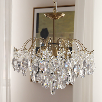 Home Decor Kryształowy żyrandol Lampa wisząca Luksusowa Romantyczna Sypialnia Jadalnia Salon