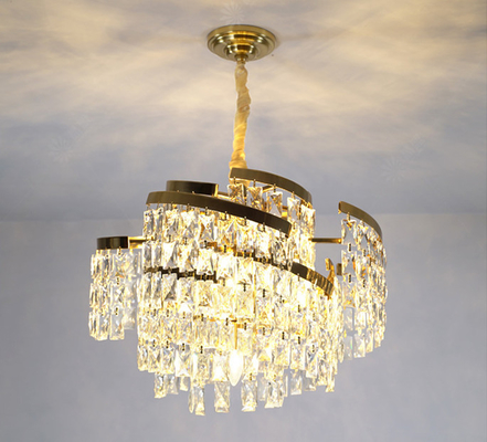 Atmosfera Nowoczesne metalowe i kryształowe oświetlenie wiszące E14 Luxury Decor