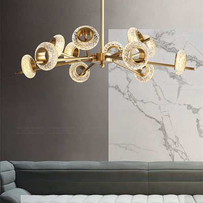 Moda Elegancka kryształowa lampa wisząca Nowoczesny styl D68 * H55cm Rozmiar