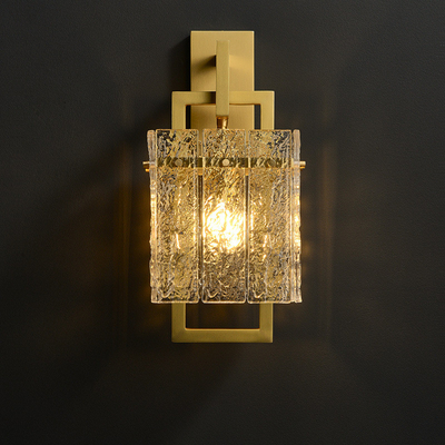 E14 Mieszkalna kreatywna kryształowa lampa ścienna H39cm Sterowanie przełącznikiem