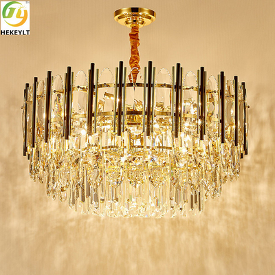 Elegancka luksusowa kryształowa lampa wisząca E14 do salonu