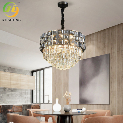 D50cm Metalowa kryształowa lampa wisząca Luxury Indoor Residential
